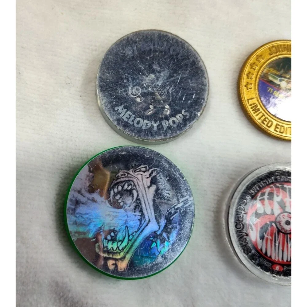 HUGE Mixed Lot 140 Vintage POG Pogs & Metal Slammers  Red 12